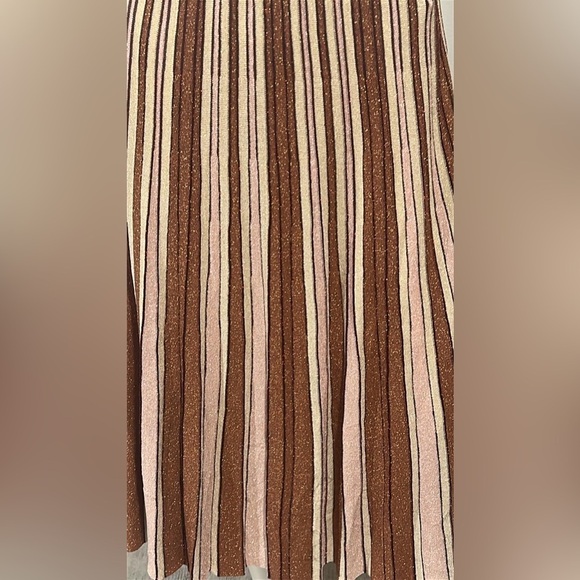 Zimmermann Luminosity Striped Lurex Midi Skirt Size 6-8 (2) - Picture 6 of 10